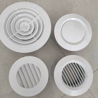 Conduit de ventilation mural durable au design moderne, 75 mm, en plastique ABS, avec vanne à disque réglable pour systèmes CVC