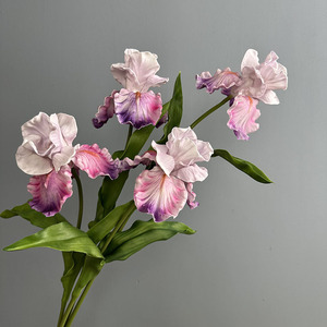 Fleurs d'<span class=keywords><strong>iris</strong></span> artificielles en PU, toucher réel, longues tiges, <span class=keywords><strong>iris</strong></span> pour bouquet de mariage, arrangement floral pour la maison, décoration - Product Image 3