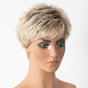 Perruque Courte Pré-coupée en Fibre Synthétique Premium en Gros, Perruques Futura, <span class=keywords><strong>Cheveux</strong></span> Kanekalon, Perruque Mono, Dentelle Monofilament pour Femmes - Product Image 4