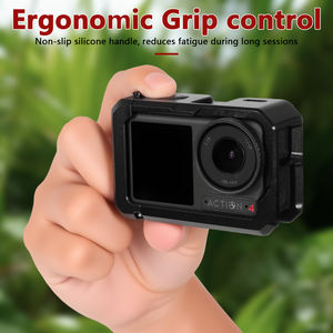 Jaula para Cámara con Soporte para Zapata Fría para DJI Osmo Action <span class=keywords><strong>5</strong></span> <span class=keywords><strong>Pro</strong></span>, Accesorios de Fotografía y Vlog, Jaula para Cámara de Acción - Product Image 3