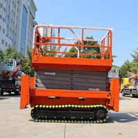 Plateforme élévatrice à ciseaux électrique sur chenilles GS0810T de 10,3 m de hauteur de travail, capacité 300 kg, pour l'entretien industriel