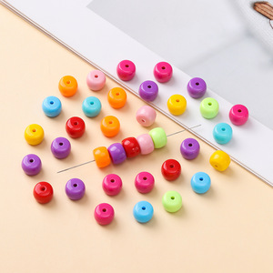 Acrylic Solid Color Beads <b>Spacers</b> Small Size For DIY Jewelry Making Bracelets Necklaces Loose Beads Accessories Wholesale - Product Image 5