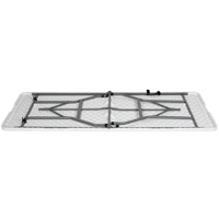 6FT blanc robuste Portable pique-nique pliant Camping Table en plastique plier serrure de Table avec poignée pour événement de fête