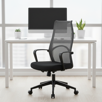 Chaise de bureau pivotante économique en maille pour invités, cadres et personnel