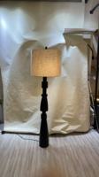 Lampe sur pied en bois massif rétro Wabi-sabi, lumière verticale LED, design minimaliste, intensité réglable, abat-jour en tissu, pour la maison, le bureau, le salon, la chambre à coucher