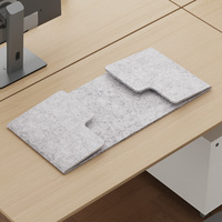 Cloison de bureau acoustique en polyester insonorisant REACH ROHS, sans installation requise, écran de bureau pliable en PET
