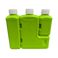 Bouteille en plastique liquide carrée HDPE mate de 4 L avec poignée latérale, prise en main ergonomique pour l'essence et les produits chimiques, couleur personnalisée, bouteille vide