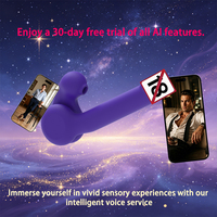 Vibrateur intelligent à commande vocale via application, double tête, stimulateur clitoridien, en silicone de qualité médicale, avec fonction de poussée
