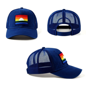 5 Panel Trucker <b>Cap</b> Custom Logo 3D Embroidered High Profile Trucker <b>Cap</b> Mesh Back Snapback <b>Cap</b> <b>Men</b> Golf Trucker Hat - Product Image 5