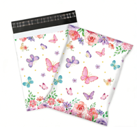 Sacs d'expédition mignons en forme de papillon et de fleur, sacs d'emballage imperméables pour colis cadeaux