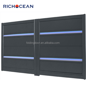 RICHOCEAN Venta <span class=keywords><strong>de</strong></span> fábrica Drive Way Motorizado Retráctil Puertas <span class=keywords><strong>DE</strong></span> SEGURIDAD corredizas Apartamento Aluminio Puertas principales eléctricas Puerta al aire libre - Product Image 4