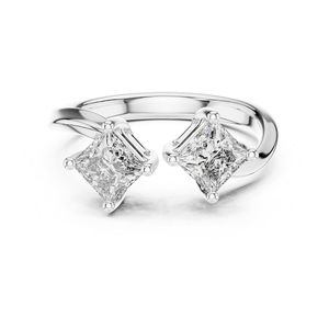 Bague en argent et diamant contemporaine pour femme, bijou élégant et brillant, parfait pour les mariages, les fiançailles, les soirées, option cadeau - Product Image 4