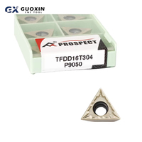 PROSPECT TFDD TFDD16T304 P9050 Pièces de tournage CNC Machines pour insert en carbure Lame en alliage de titane en acier trempé pour outils de tour