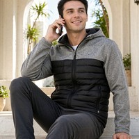 Veste Rembourrée Homme Capuche Polyester Coupe-Vent Hiver Logo Personnalisé