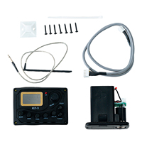 Pastilla para Guitarra Acústica KLT-3, Sistema de Pastillas Activas Dobles con Ecualizador de 5 Bandas, Sintonizador LCD, Preamp OEM de Fábrica, ABS, Profesional y para Principiantes