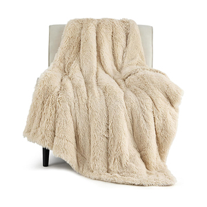 Venta al por mayor personalizado 40mm largo sólido microfibra tejido felpa esponjosa Oficina Coche habitación y hogar viaje manta estilo coreano - Product Image 2