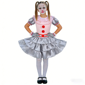 Disfraz de <span class=keywords><strong>Payaso</strong></span> de Carnaval para Niña, Ropa Infantil para Juego de Roles, Disfraz de <span class=keywords><strong>Payaso</strong></span> Joker Grand Heritage para Niña - Product Image 1