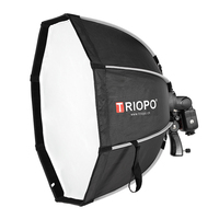 TRIOPO KS 55cm 65cm 90cm 120cm Boîte à Lumière Octogonale Pliable pour Appareil Photo Flash avec Support et Poignée pour TT520II
