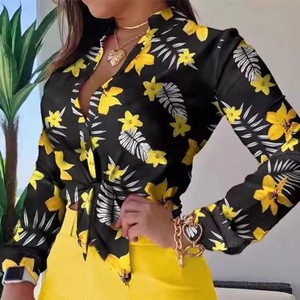 <span class=keywords><strong>Camicia</strong></span> da Spiaggia da <span class=keywords><strong>Donna</strong></span> in <span class=keywords><strong>Lino</strong></span>, Vestibilità Aderente, Scollo a V Profondo, Maniche Lunghe, Sexy, Vendita all'Ingrosso - Product Image 3
