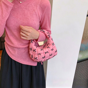 Wholesale Durable Waterproof Foldable Quilted <b>Tote</b> <b>Bag</b> Puffer Mini Handbag Puffy <b>Nylon</b> Lightweight <b>Zipper</b> Closure Carryall <b>Bag</b> - Product Image 6
