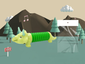 ใหม่ท่อของเล่นไดโนเสาร์ยูนิคอร์นหัวสัตว์ยืดได้ของเล่นท่อยืดได้บรรเทาความเครียด - Product Image 6