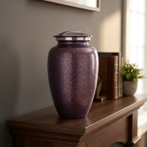 Urna Conmemorativa Negra Morada para Guardar Recuerdos, Capacidad de 200 Pulgadas Cúbicas, Diseño Grabado Personalizable, Decoración para Cenizas de Cremación - Product Image 3