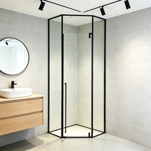 <span class=keywords><strong>Mampara</strong></span> de <span class=keywords><strong>Ducha</strong></span> Pivotante Enmarcada de Alta Calidad, Puerta de <span class=keywords><strong>Ducha</strong></span> de Vidrio Templado para Baño, Acabado Cromado Moderno - Product Image 2