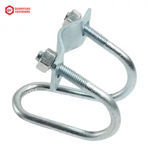 Double U-shaped Pipe Clamp Bolt Cross Steel Pipe Clamp Buckle Double U-shaped Single U-shaped Pipe Clamp