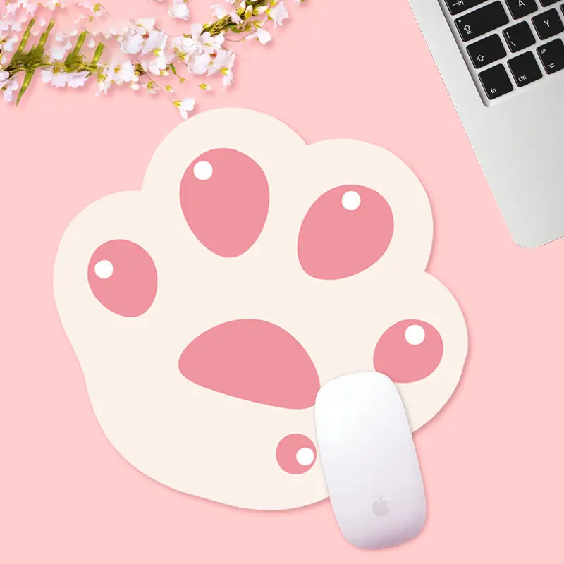 cute Cat Paw Mousepad for Office Computer Gaming Desk sublimation custom rubber mouse mat