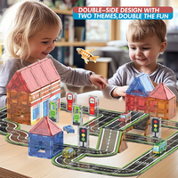 Vente en gros d'usine, tuiles magnétiques de 7,5 cm, jouets STEM Montessori, blocs de construction magnétiques 3D, jouet éducatif DIY, tuiles de puzzle magnétiques