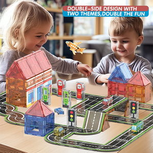 Vente en gros d'usine, tuiles magnétiques de 7,5 cm, jouets STEM Montessori, blocs de construction magnétiques 3D, <span class=keywords><strong>jouet</strong></span> éducatif DIY, tuiles de puzzle magnétiques - Product Image 2