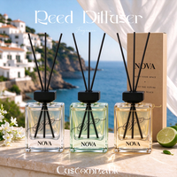 Diffuseur de parfum d'ambiance NOVA, luxe, sans alcool, écologique, artisanal, avec huile essentielle longue durée, 150 ml