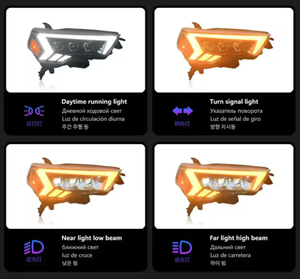 ไฟหน้า LED AURON รุ่นใหม่ 32V 6000K 60W 6000 ลูเมนส์ สำหรับรถยนต์ 4Runner ปี 2014-2024  แบบ OE 111  สำหรับดัดแปลง/อัพเกรด รับประกัน 1 ปี - Product Image 3