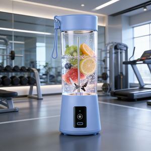 Mixeur portable sans BPA, silencieux et robuste, pour smoothies, recharge USB, pour voiture, 400 ml, étanche, mode turbo, glace pilée, 6 vitesses - Product Image 6