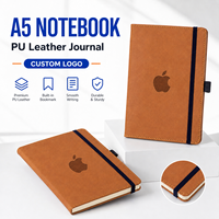 Carnet de notes de bureau OEM avec élastique en PU A5, carnet de réunion, papeterie d'usine