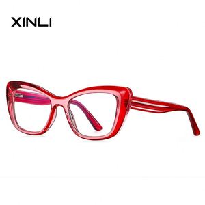 XINLI2172 Women's Animal Print Butterfly Shape Optical Eyewear Frame Hot Sale Anti Blue <b>Light</b> <b>Reading</b> <b>Glasses</b> TR90 Material - Product Image 4