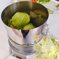 Cortadora de Repollo Automática de Alta Eficiencia CXCO, Rebanadora de Vegetales de Acero Inoxidable Ajustable de 1-8 mm, Doble Voltaje, Comercial
