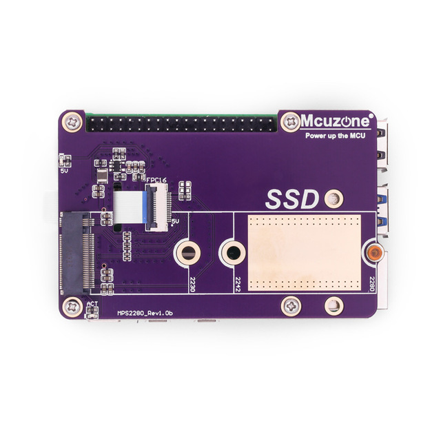 Raspberry Pi 5 dedicated PCIE M.2 NVME SSD solid-state drive expansion board HAT MPS2280/2242