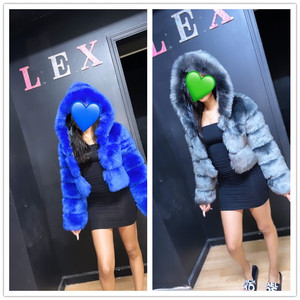 2022 ultime giacche invernali da donna di moda cappotti da donna in <span class=keywords><strong>pelliccia</strong></span> di volpe sintetica rossa stile corto - Product Image 3