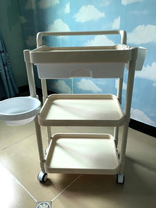 Hot Selling Custom High Quality New Design White <b>Trolley</b> Hairdressing Beauty Salon <b>Trolley</b> Cart - Product Image 5
