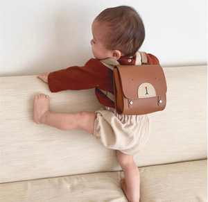 Mochila De Cuero Pu para niños y niñas, bolso escolar de oso de dibujos animados, bonito - Product Image 2