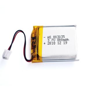Precio de fábrica recargable batería de lipo de <span class=keywords><strong>3</strong></span>,7 v 800mah 803035 batería de polímero Li-ion - Product Image 1