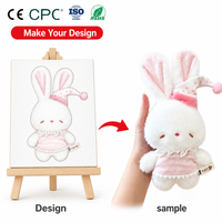 Porte-clés personnalisé en peluche lapin, poupée lapin de dessin animé, jouet en peluche doux, breloque de sac, cadeau pour filles et amies, accessoire