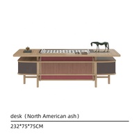 Nouvelle table de réception de style chinois, bureau d'écriture en bois massif, surface en bois, bureau d'ordinateur domestique, bureau de bureau haut de gamme avec tiroir