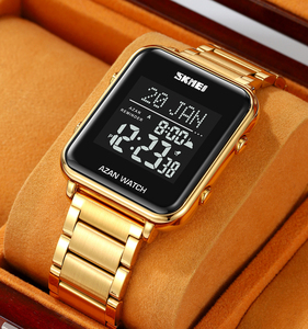 Reloj Musulmán SKMEI <span class=keywords><strong>Al</strong></span> 2064 <span class=keywords><strong>Fajar</strong></span>, Reloj Islámico con Oración Árabe, Reloj Digital de Pulsera con Hora de Oración, Reloj de Oración Azan con Esfera Cuadrada para Hombre - Product Image 4