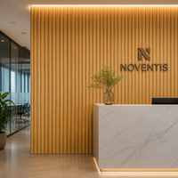 Panneau mural en bois flexible, fourniture en gros, MDF écologique, bande décorative irrégulière pour la décoration des murs intérieurs