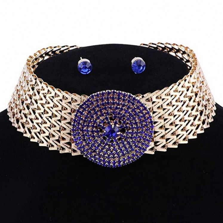Hecho a mano antiguo sueño de collar de media luna traje Vintage joyería de declaración