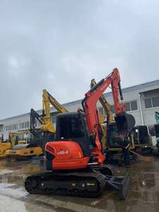 Mini-excavatrice U48-4 à vente chaude, moteur de marque Kawasaki de haute qualité, poids opérationnel de 5 tonnes, pompe, excavatrices d'occasion de marque japonaise - Product Image 5