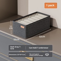 Boîte de rangement pliable carrée moderne en PP avec compartiments pour sous-vêtements de garde-robe, grande capacité, portable, anti-poussière, en tissu de coton