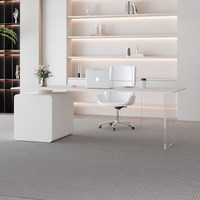 Bureau de direction haut de gamme en dalle de fer, moderne et simple, avec plateau en ardoise, bureau de luxe pour le bureau